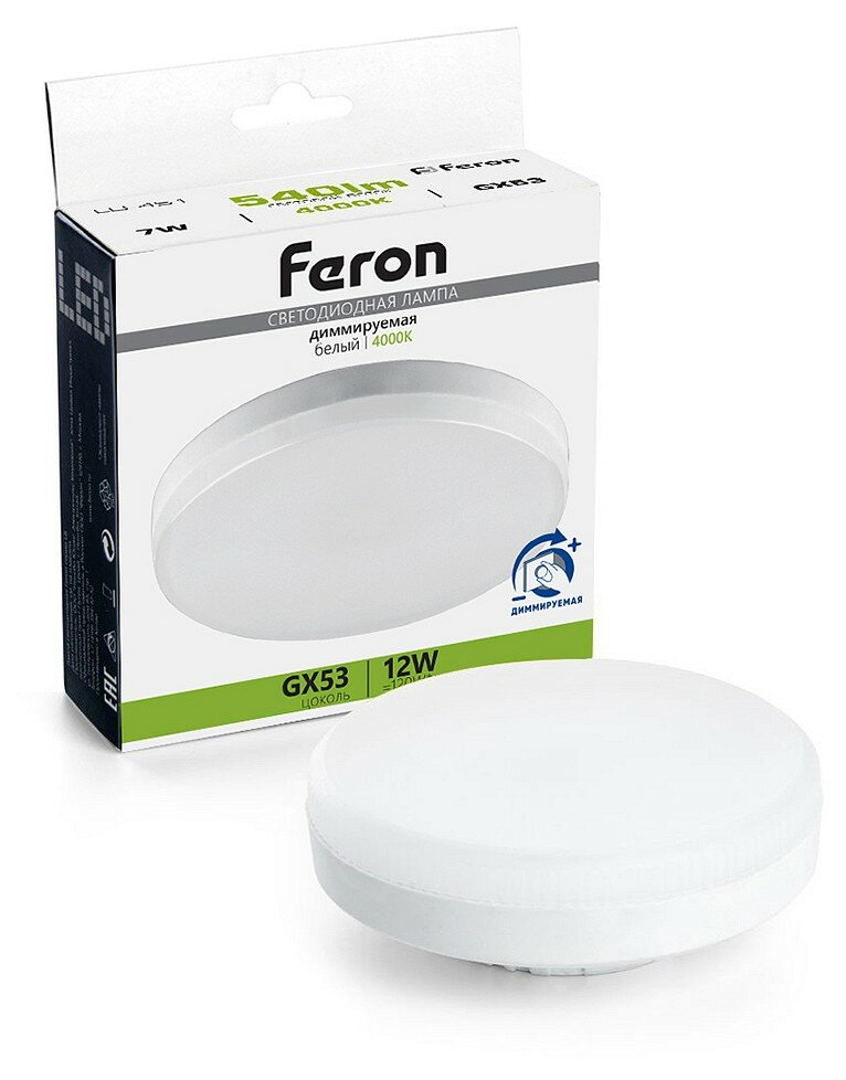 Лампа светодиодная Feron LB-456 GX53 12Вт 4000K 51065