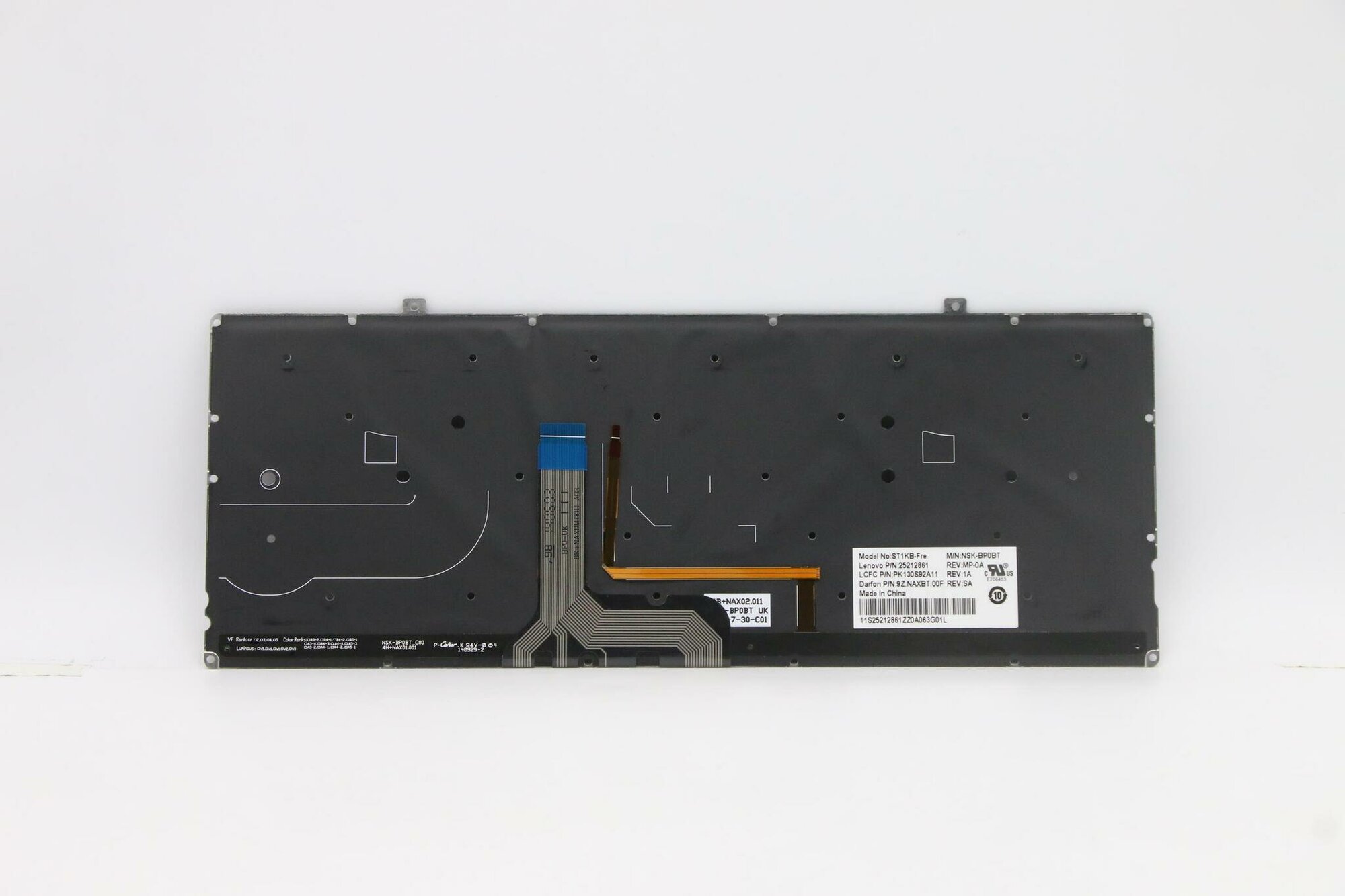 Клавиатура для ноутбука Lenovo 500s-13isk раскладка - английская, с подсветкой, черная (25212861), оригинал