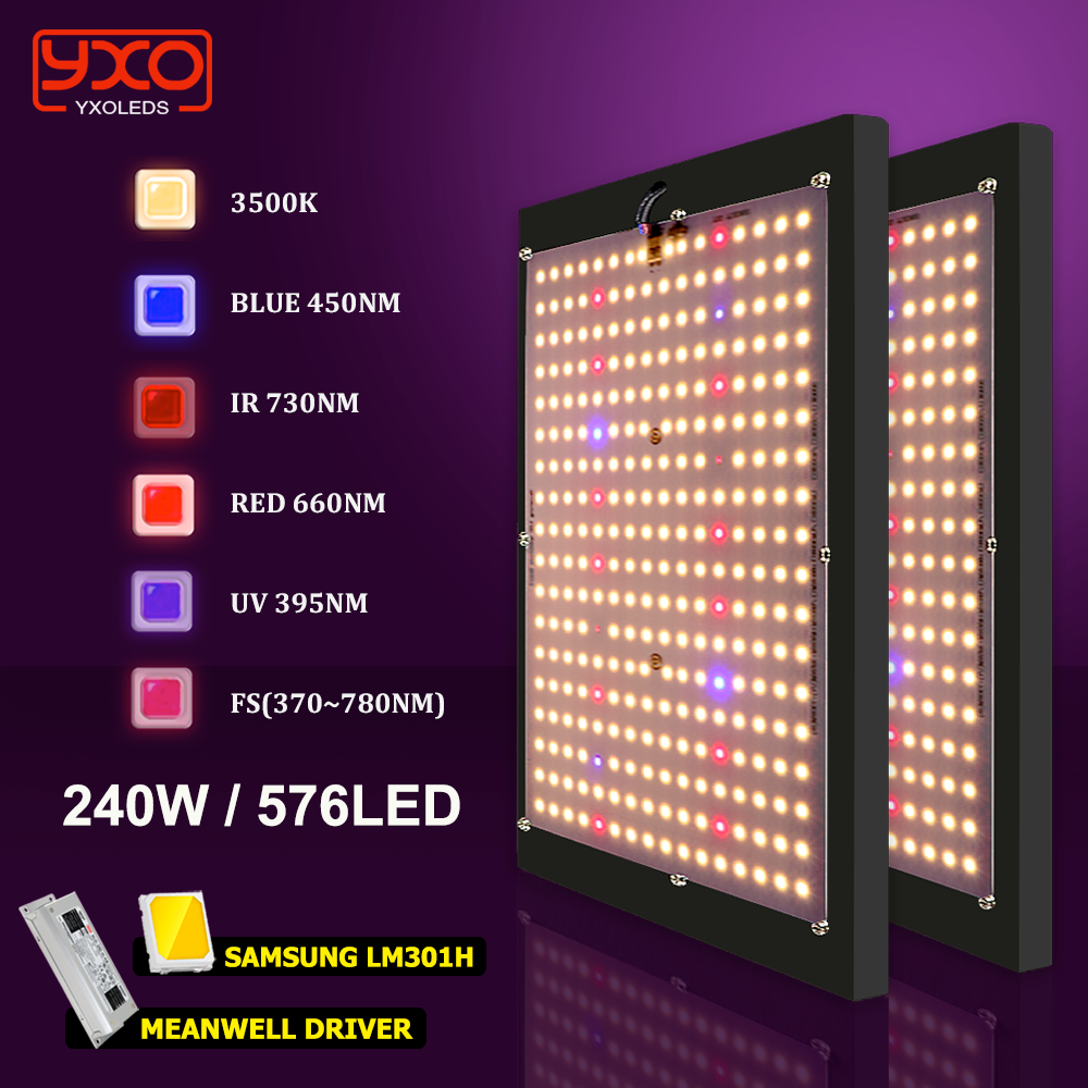 Светильник для растений YXO Quantum Board, 240Вт, 576 светодиодов