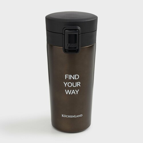 Термокружка 380 мл стальпластик графитовая матовая Find your way Voyage 1590₽