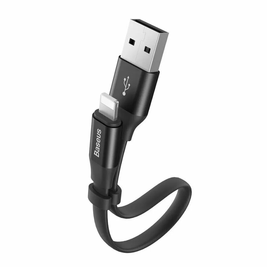 Кабель Baseus Nimble Portable Cable USB - Lightning 2А 23 см (CALMBJ-B01), черный