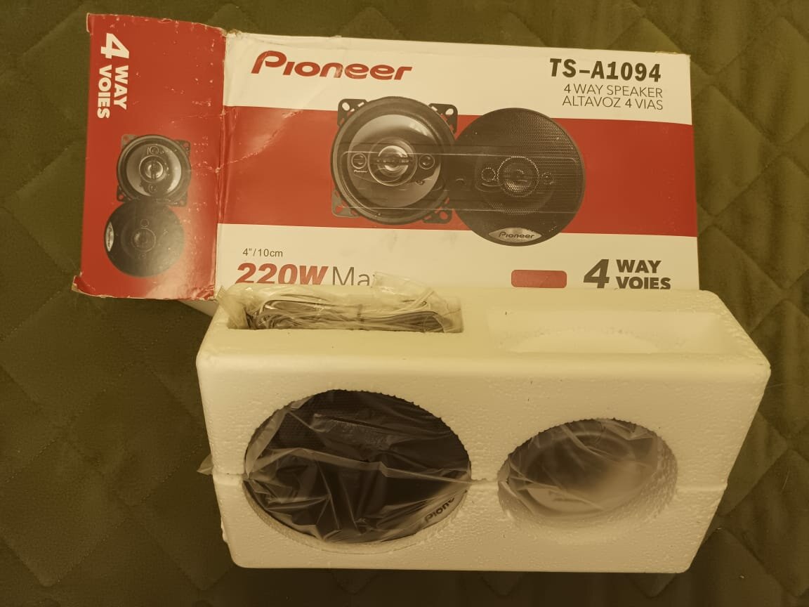 Коаксиальная акустика PIONEER, TS-A1094, 4", 4 Ом, 220Вт, 35Гц-22кГц, черный