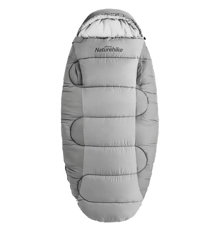Мешок спальный Naturehike Oval PS200 220х95 см (левый) (ТК: +9C) серый NH20MSD03-PS200G-L