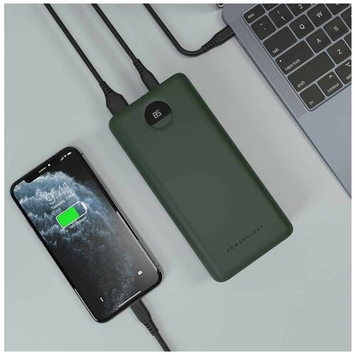 Внешний аккумулятор Powerology High Capacity Power Bank 30000mAh 45W PD with USB-C to USB-C 499000₽