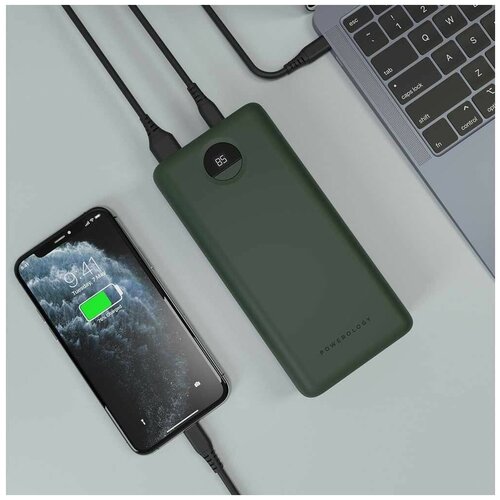 Внешний аккумулятор Powerology High Capacity Power Bank 30000mAh 45W PD with USB-C to USB-C