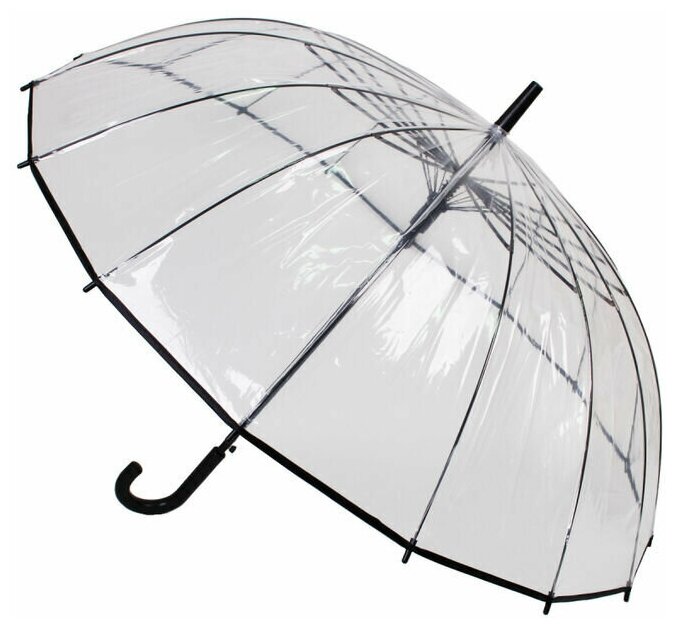 Зонт автоматический Angel мужской зонт трость женский зонтик защитой от ветра светоотражающей черный-прозрачный