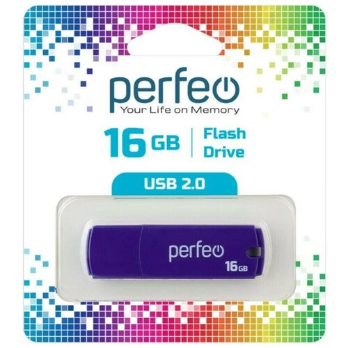 USB Флеш-накопитель USB накопитель Perfeo USB 16GB C05 Purple usb накопитель любимому учителю 16gb
