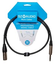 Аудио кабель SZ-Audio Jack 6,3(m) - XLR(m) 1m балансный (запись вокала, стрим, гитара)
