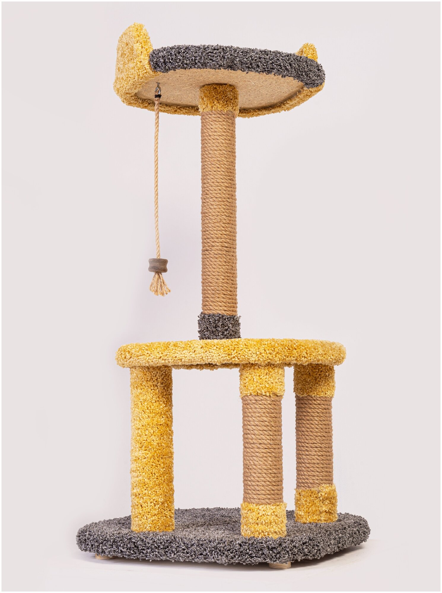 "Большой-трон 2.0" в расцветке "пчёлка-ds" игровой комплекс когтеточка для кошек и маленьких собак - фотография № 10