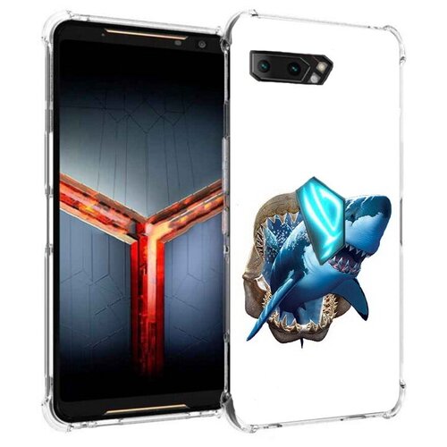 Чехол задняя-панель-накладка-бампер MyPads челюсти для Asus ROG Phone 2 ZS660KL противоударный чехол задняя панель накладка бампер mypads 001 для asus rog phone 2 zs660kl противоударный