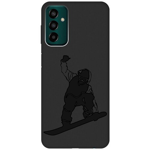 Матовый чехол Snowboarding для Samsung Galaxy M13 / Самсунг М13 с 3D эффектом черный матовый чехол tigers pattern для samsung galaxy m13 самсунг м13 с 3d эффектом желтый