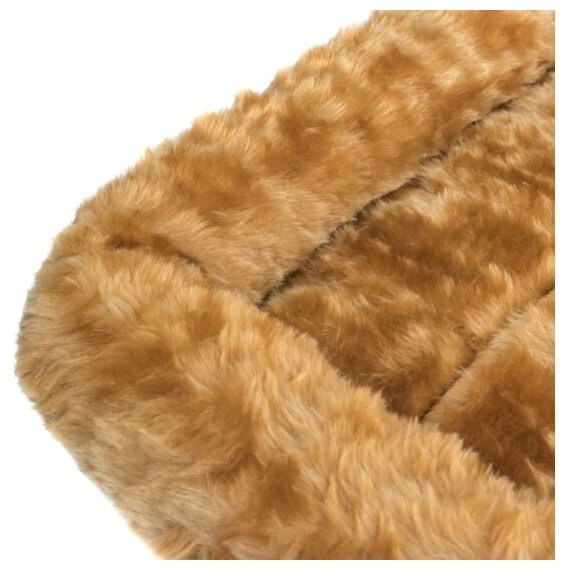 Лежак для собак и кошек Midwest QuietTime Faux Fur Deluxe Bolster 91х58х8 см cinnamon 92 см 60 см 8 см коричневый - фотография № 6