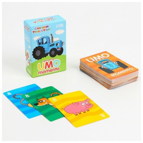 Карточная игра UMO momento, Синий трактор настольная игра umo momento маша и медведь