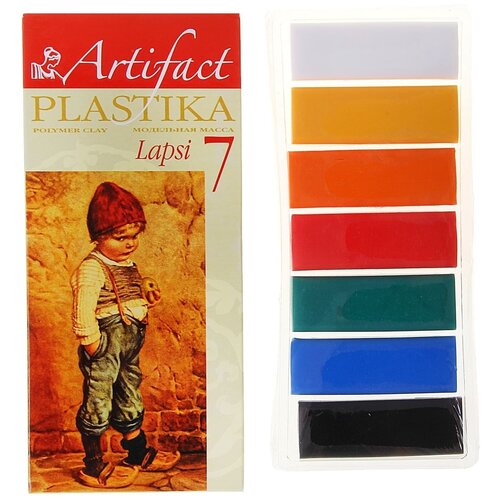 Пластика - полимерная глина набор LAPSI 7 классических цветов 140г 1075470
