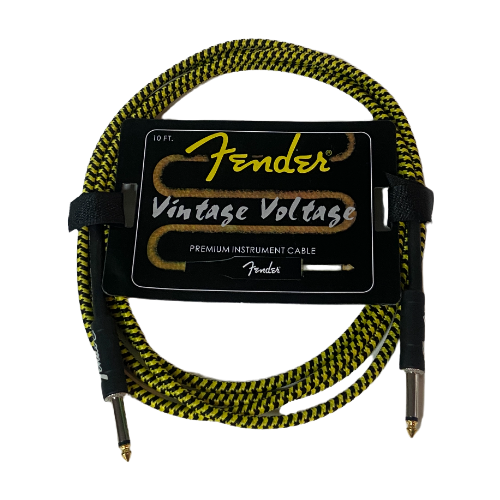 Кабель гитарный, Fender Vintage Voltage, 3м, черно-желтый кабель гитарный fender vintage voltage 3м черно синий