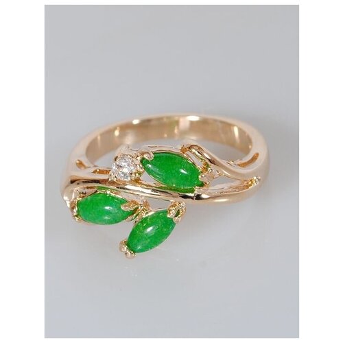 Кольцо помолвочное Lotus Jewelry, хризопраз, размер 18, зеленый