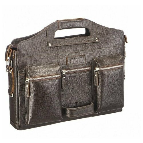 Сумка мужская деловая Brialdi Telford relief rust (светло-коричневая) для формата A4 или ноутбука 15 дюймов из натуральной кожи