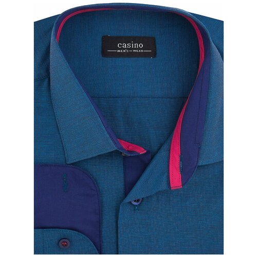 фото Рубашка casino, размер 174-184/39, бирюзовый