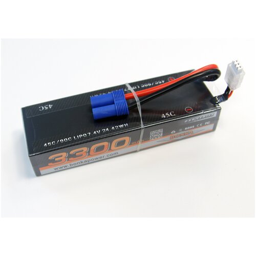 BONKA Аккумулятор Bonka LiPo 7.4V 2S 45C 3300mAh (жесткий кейс) (EC5) - BKCAR-3300-45-2S1P gtfdr hardcase lipo batteries 2s 8000mah 7 4v 110c 220 deans xt60 ec5 xt90 xt150 for 1 8 1 10 off road rc car truck buggy