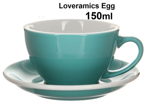 Кофейная пара Loveramics (Лаврамикс) Egg 150 мл, бирюзовый (teal BTE)