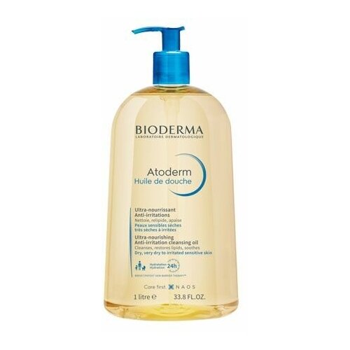 Bioderma Atoderm - Масло для душа Биодерма Атодерм, 1 л ультра увлажняющее масло для душа ultra hydratant huile de douche масло 500мл