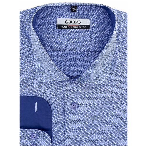 фото Рубашка greg, размер 164-172/40, голубой