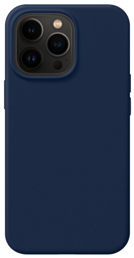 Чехол Liquid Silicone Pro для Apple iPhone 13 Pro, синий графит, Deppa 88101