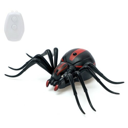 Паук радиоуправляемый «Черная вдова», работает от батареек интерактивные игрушки edu toys паук черная вдова радиоуправляемый
