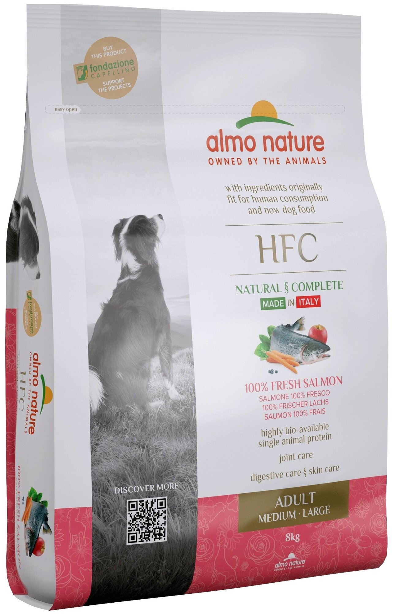 Сухой корм для собак Almo Nature HFC лосось (для средних и крупных пород)