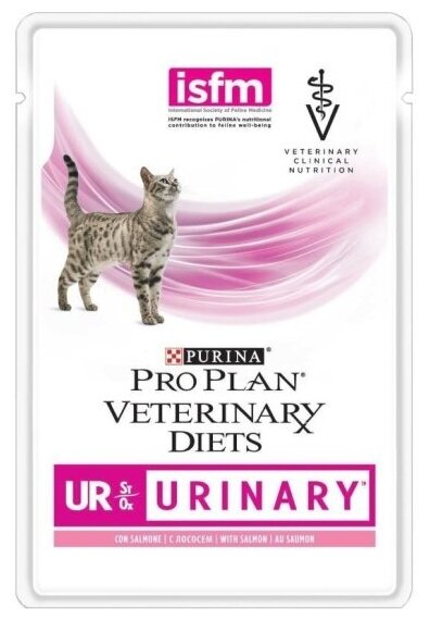 Влажный корм для кошек диетический PRO PLAN® VETERINARY DIETS UR St/Ox Urinary при болезнях нижних отделов мочевыводящих путей, Аппетитные кусочки в соусе, с лососем, 85г х 10 шт - фотография № 11