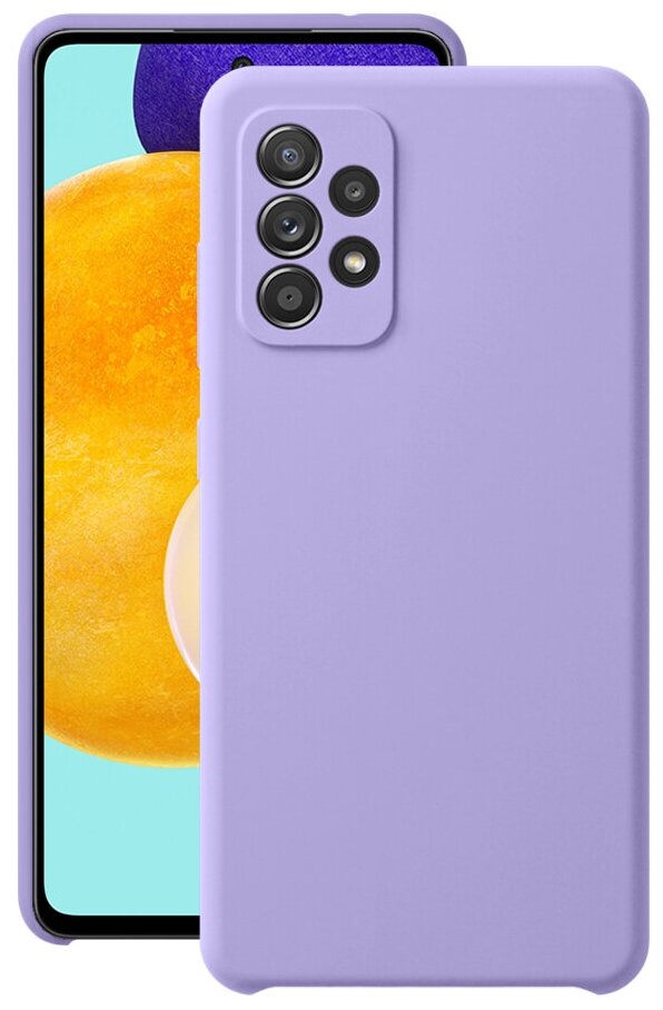 Чехол (клип-кейс) DEPPA Liquid Silicone, для Samsung Galaxy A72, лаванда [870118] - фото №1
