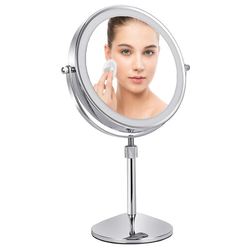 Настольное косметическое зеркало с подсветкой и увеличением 1X/10X LaiM Style (chrome), 20051