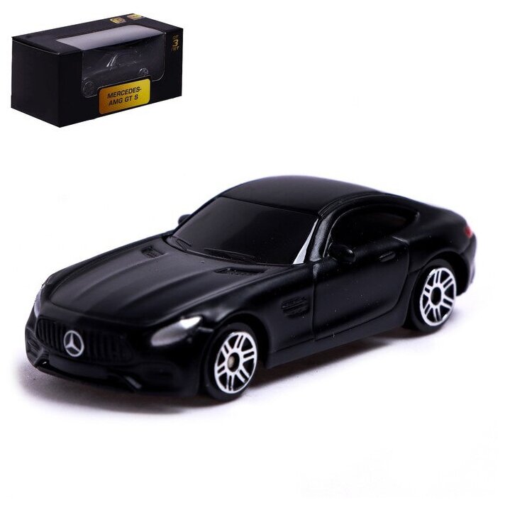 Машина металлическая MERCEDES-AMG GT S, 1:64, цвет чёрный матовый (1 шт.)