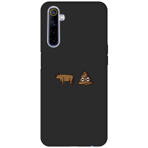 Матовый чехол Bull Shit для realme 6 / Рилми 6 с 3D эффектом черный матовый чехол bts stickers для realme 6 рилми 6 с 3d эффектом черный