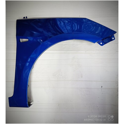 Крыло переднее правое в цвет кузова Hyundai Solaris 1 Хендай Солярис (2010-2014) с отв.под повторитель WGM - Sapphire Blue Синий перламутр