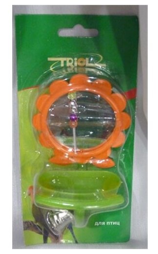 Triol BR-32P игрушка-зеркало с кормушкой для птиц 7,5 х 15 см. - фотография № 2