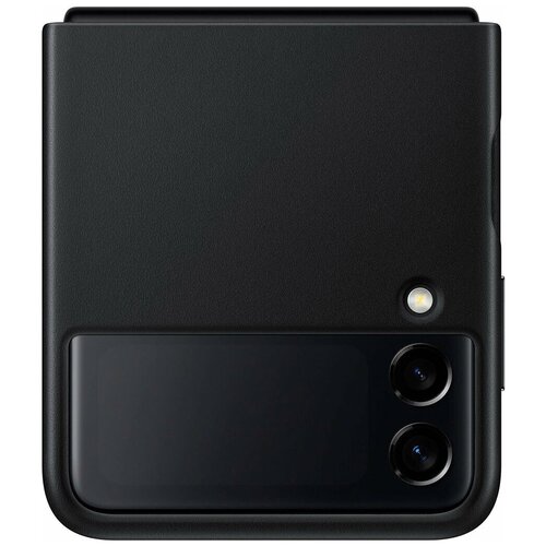 Чехол Samsung Leather Cover для Galaxy Z Flip3, Черный чехол samsung galaxy z flip3 leather cover black ef vf711