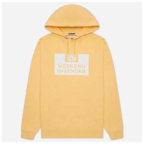 фото Мужская толстовка weekend offender hm service ss22 hoodie жёлтый , размер xxxl
