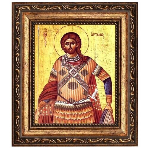 великомученик артемий антиохийский икона на доске 13 16 5 см Артемий Антиохийский Святой великомученик. Икона на холсте.