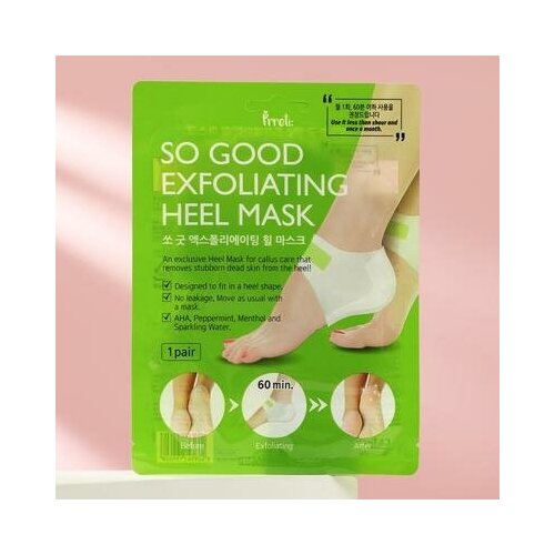 Пилинг-маска для пяток Prreti Exfoliating Heel Mask, комплект 3 шт., 1 пара