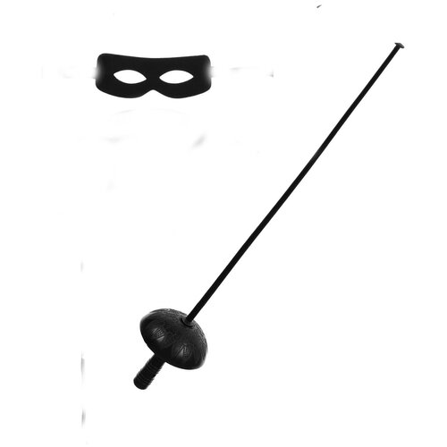 маска черная карнавальная зорро Набор Зорро игрушечный шпага + маска арт 3