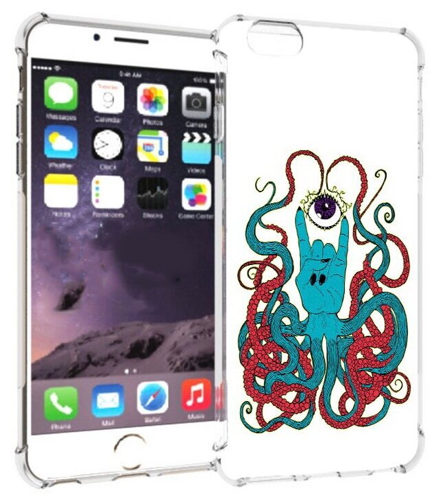 Чехол задняя-панель-накладка-бампер MyPads осьминог-рука абстракция для iPhone 6 plus/ 6S plus 5.5 (Айфон 6/6С+ плюс) противоударный