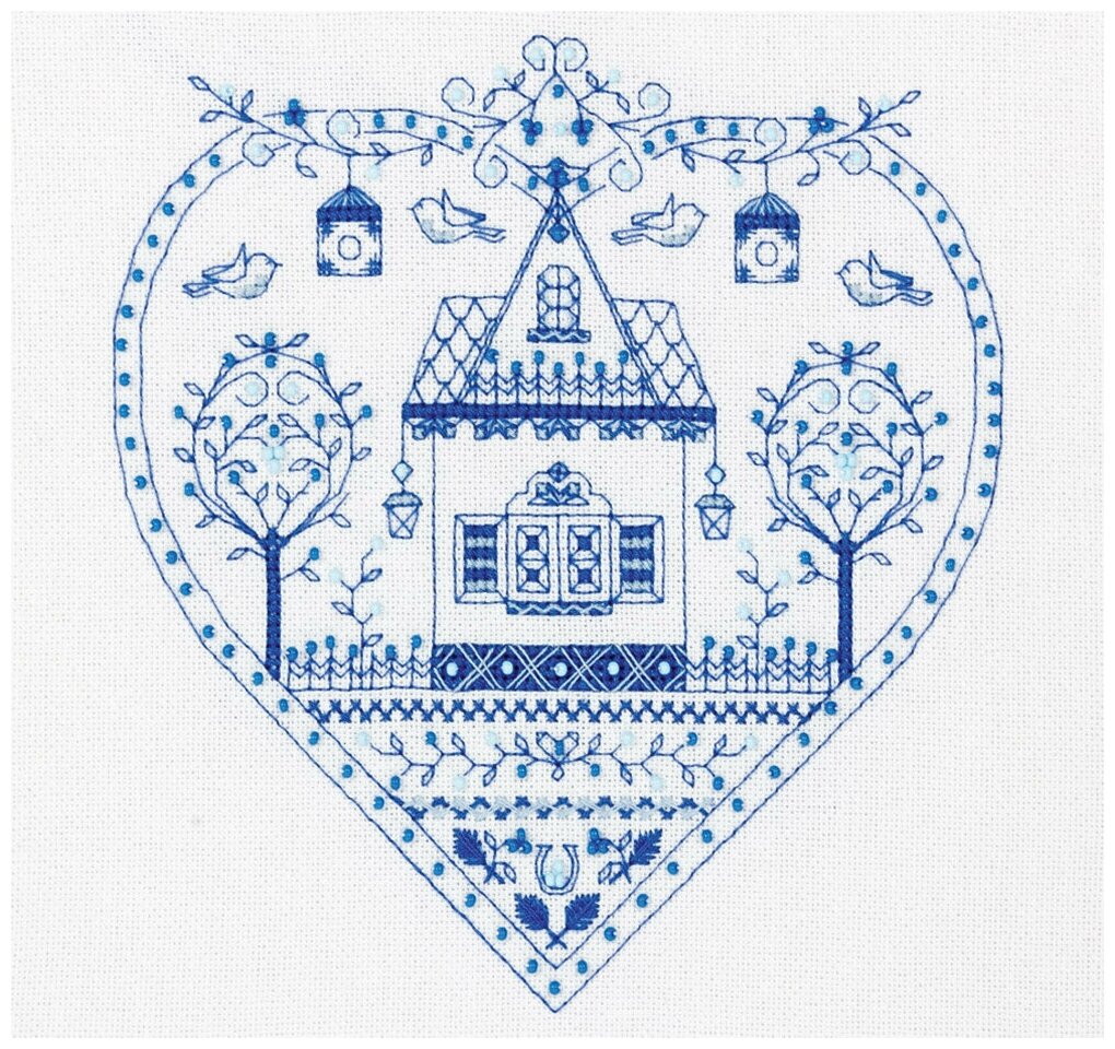 Набор для вышивания SO-1402 ( СО-1402 ) "Синее сердечко"