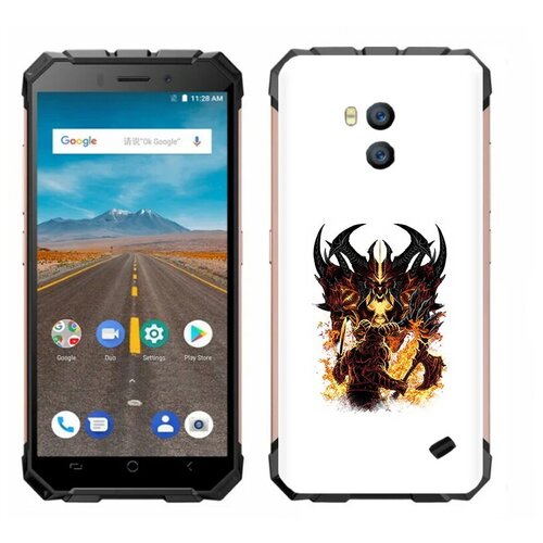 чехол mypads демон shadow fiend для ulefone power armor 16 pro задняя панель накладка бампер Чехол задняя-панель-накладка-бампер MyPads демон shadow fiend для Ulefone Armor X2 противоударный