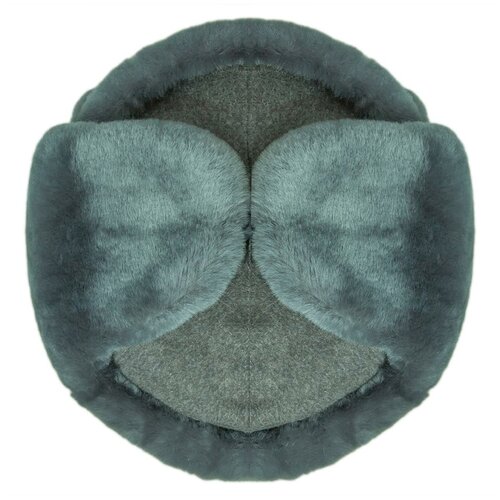 фото Шапка ушанка зимняя, подкладка, размер 59, серый нет бренда