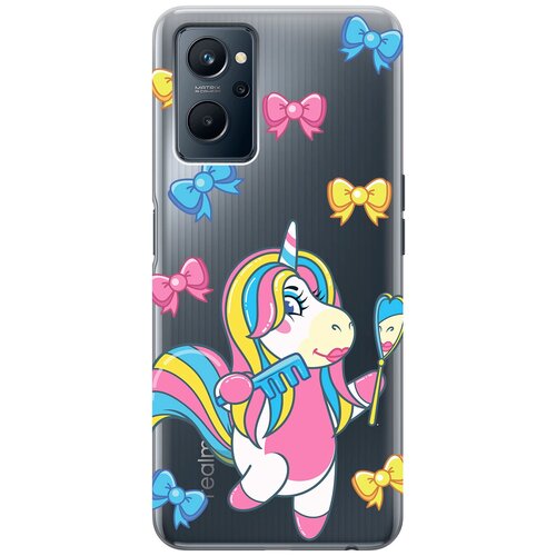 Силиконовый чехол с принтом Lady Unicorn для Realme 9i / Рилми 9и силиконовый чехол на realme 9i рилми 9и с 3d принтом magic butterflies прозрачный