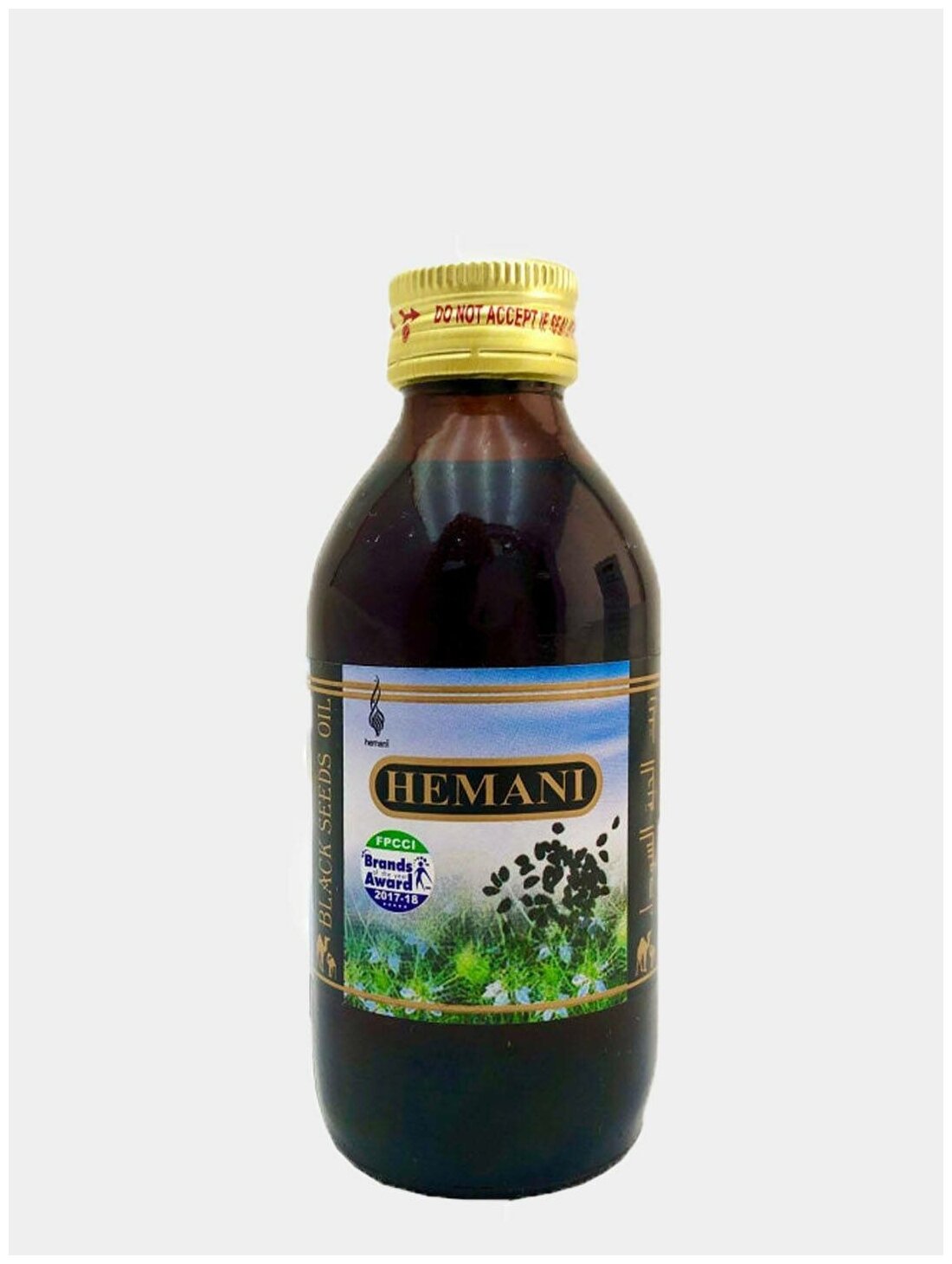 Натуральное масло черного тмина Хемани (Black Seeds Oil Hemani) для здоровья кожи и волос, для иммунитета и улучшения кровообращения, 125 мл