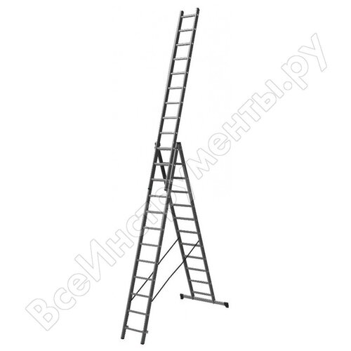 Inforce Лестница трехсекционная 3x12 ЛП-03-12 лестница трансформер с помостом inforce 4x4 лп т 4 4 п