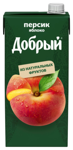 Добрый Напиток сокосодержащий яблочно-персиковый 2 л - фотография № 1