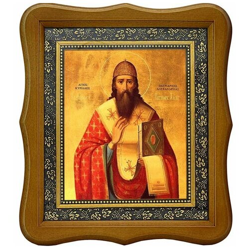 Кирилл Александрийский Святитель. Икона на холсте.